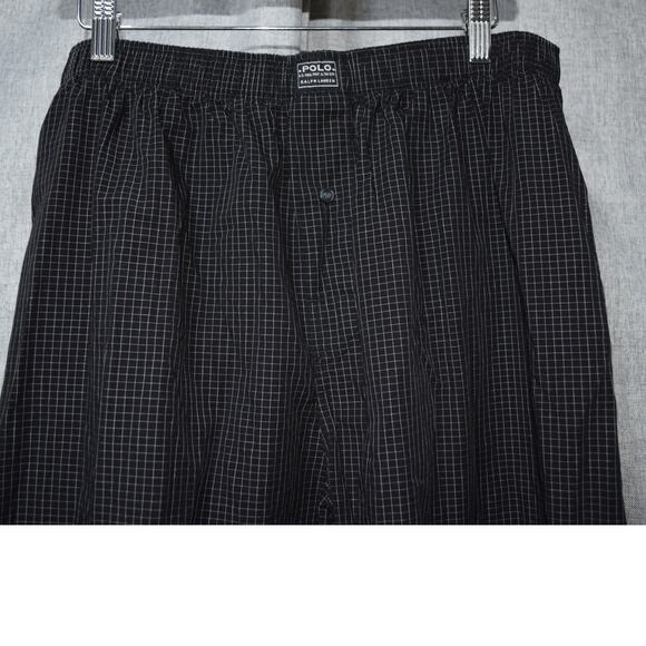 Polo Ralph Lauren Men’s Pajama Set Black Micro-Grid Check 100% Cotton – Large - Picture 5 of 5